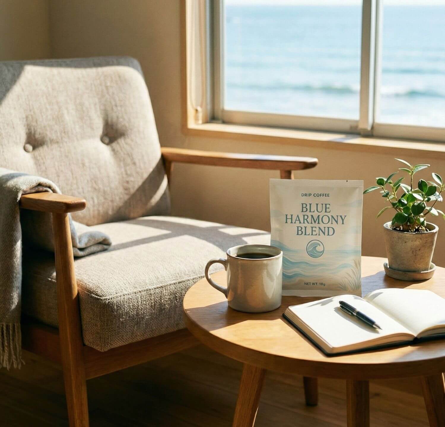 テーブルの上のコーヒー